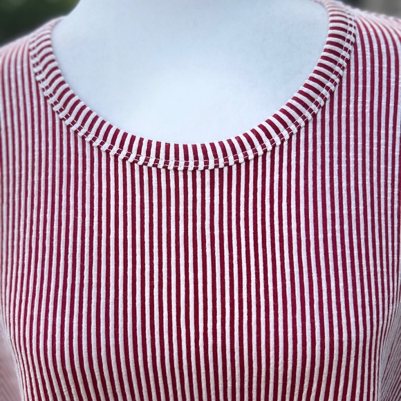 Striped Raised Ribbed Oversized Top - Picture 5 of 6